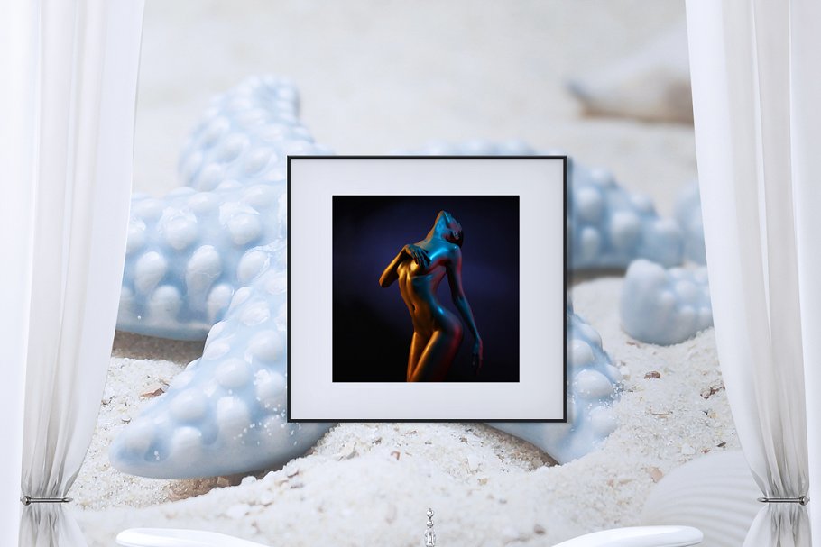 卧室&客厅相框画框样机大合集 10 x Interior Backgrounds 03插图(10)