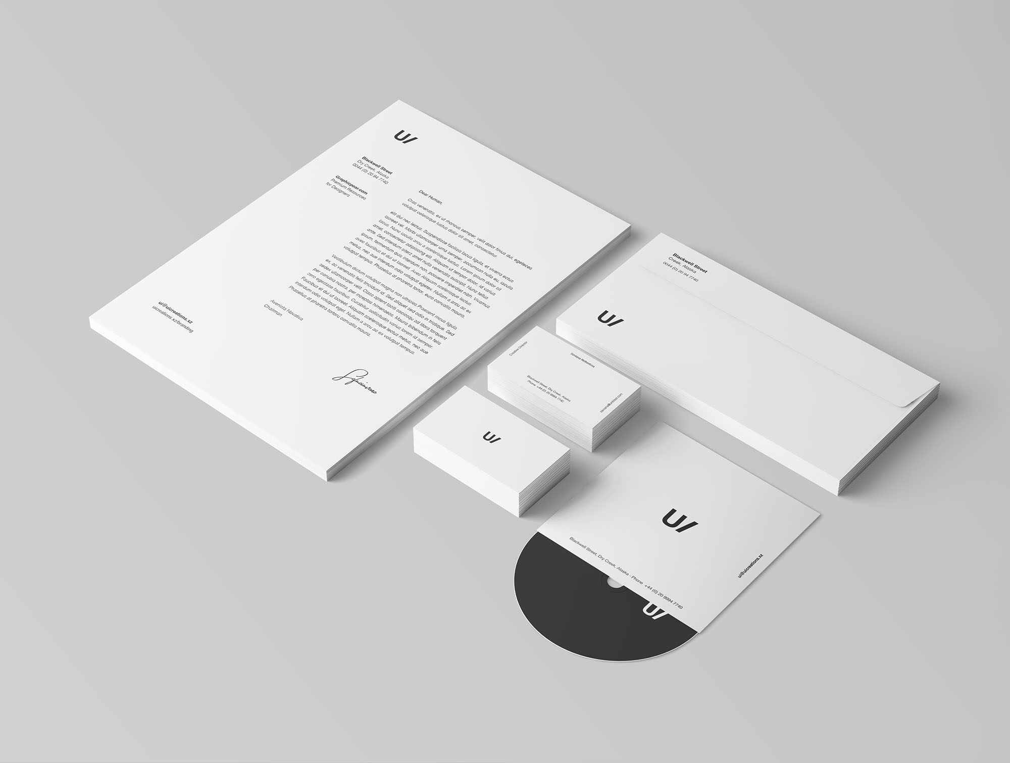 企业品牌VI视觉设计展示办公用品样机套件PSD模板 Stationery Branding & Identity Mockup – PSD插图(5)