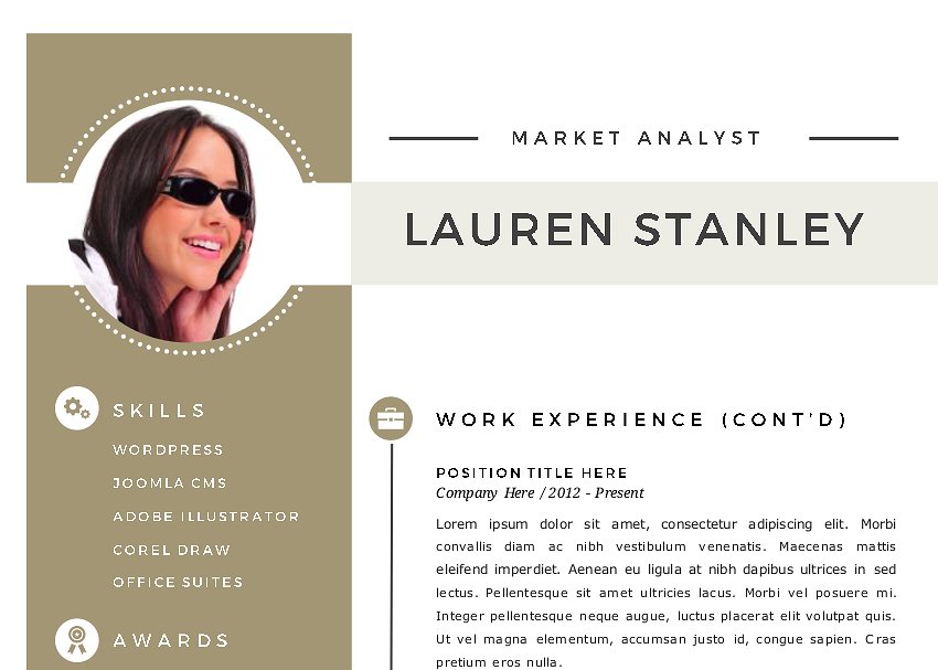 优雅的二合一简历模板  Elegant 2 in 1 Word resume template插图(3)