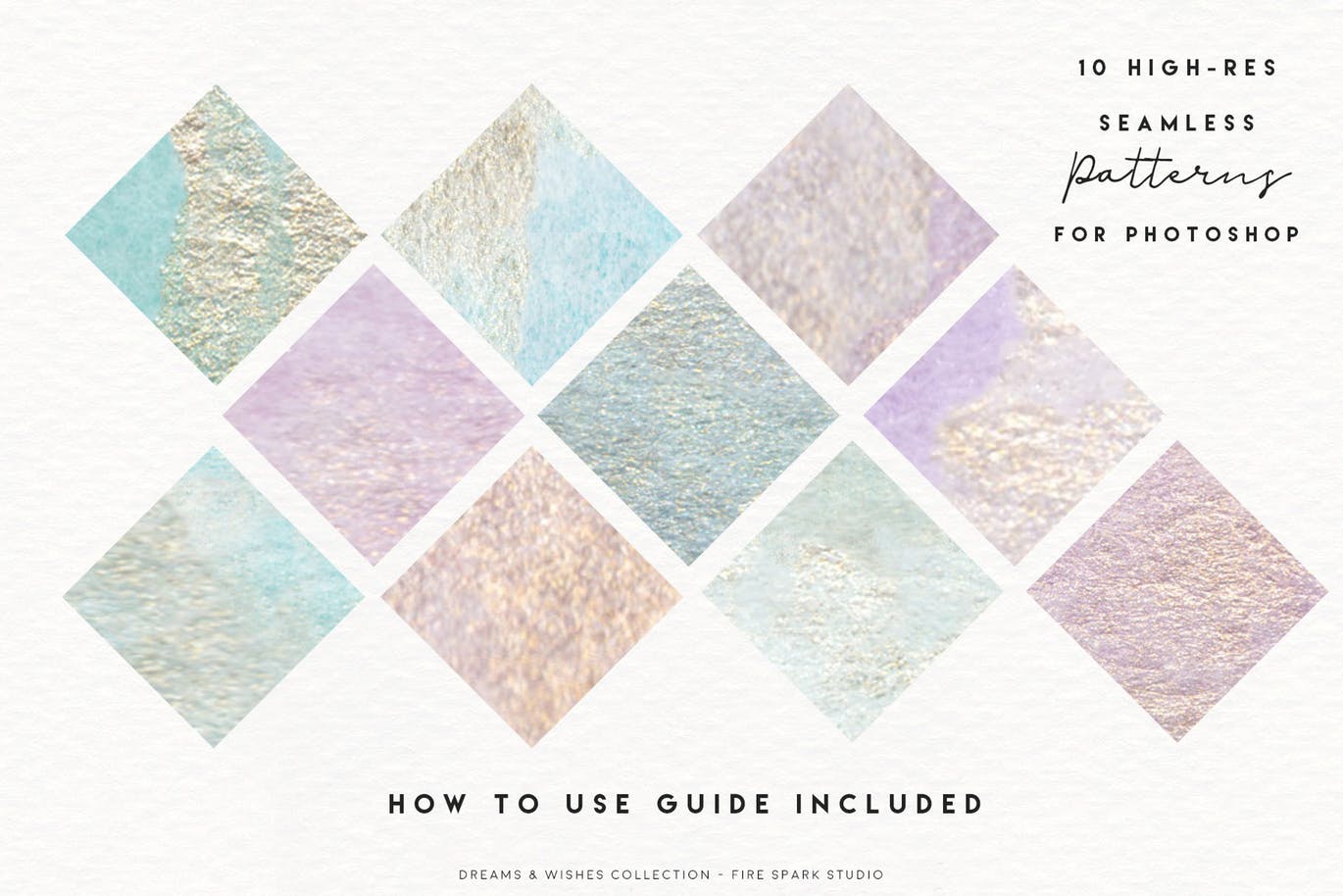 梦想与愿望主题淡色混合水彩肌理纹理背景素材 Dreams and Wishes Collection插图(4)