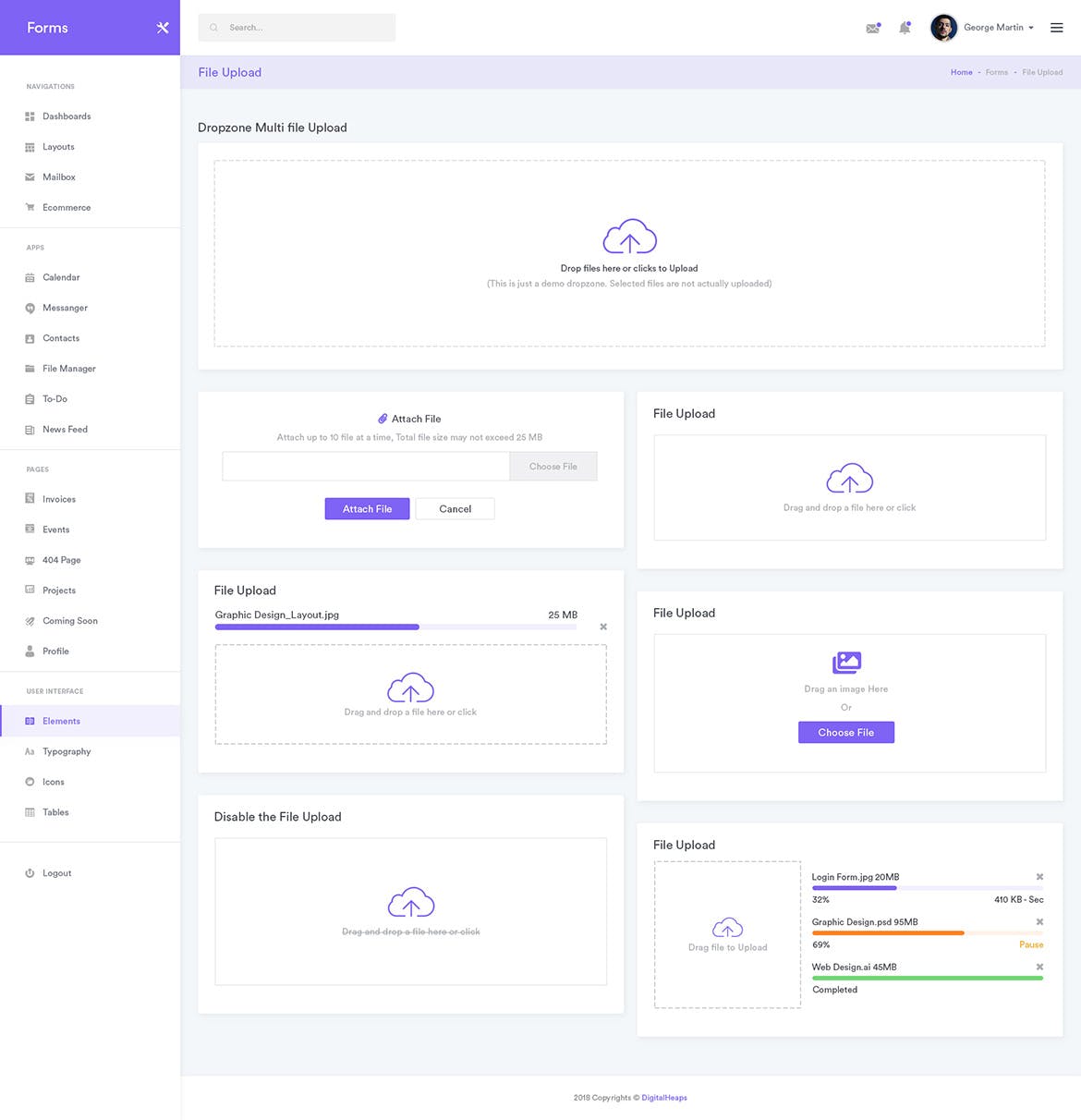 常用网站表单/表格UI设计套件 Forms Widgets Dashboard Ui Kit插图(4)