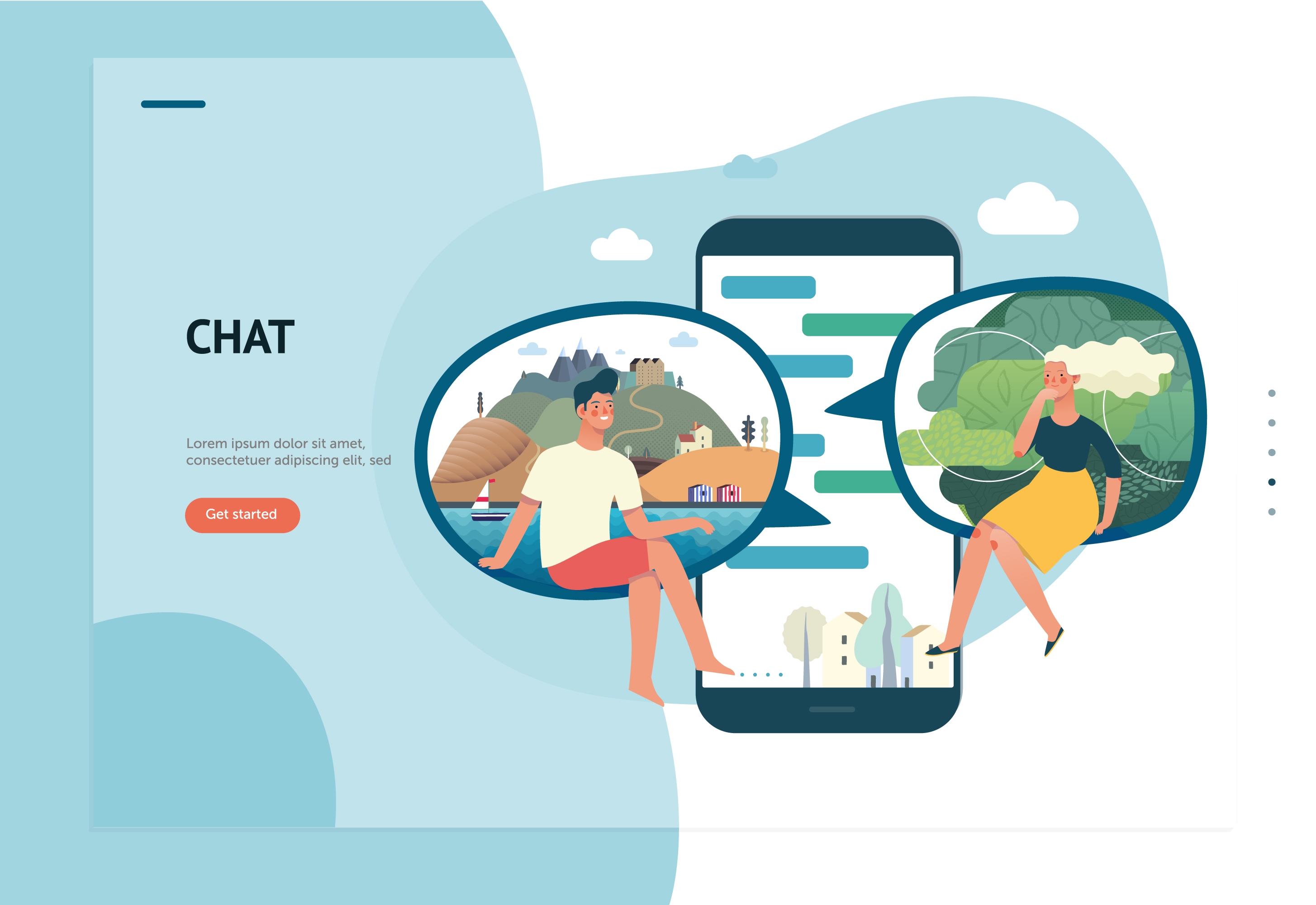 互联网多种商业业务概念扁平化插画下载[Ai]插图(38)