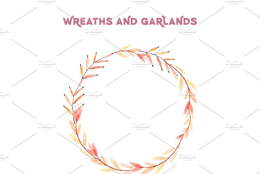 罪恶与万圣节水彩剪贴画素材 Watercolor Evil Scary Halloween插图(5)