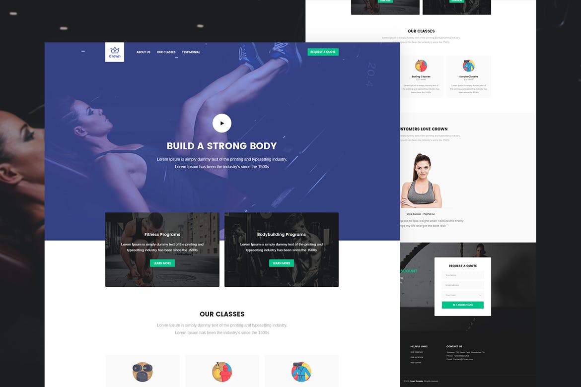 多用途网站设计模板UI套件大合集 Crown | Multi-Purpose PSD Template插图(10)