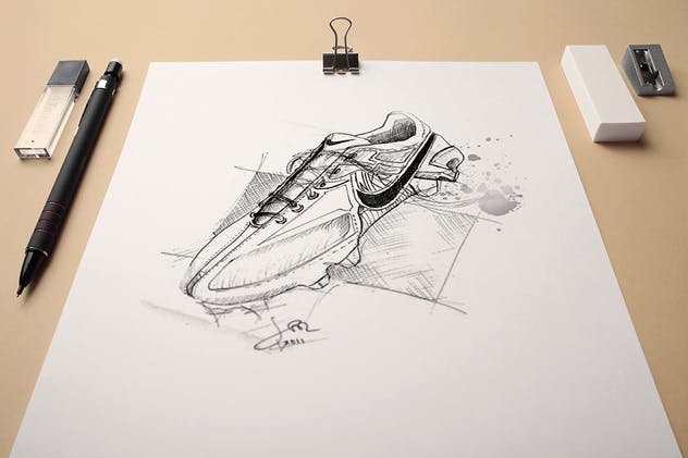 素描本样机模板 Sketchbook Mock-up插图(6)