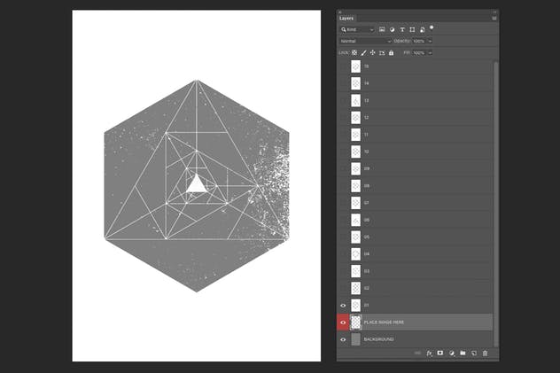 几何图形蒙版纹理素材 Textured Geometric Masks插图(2)