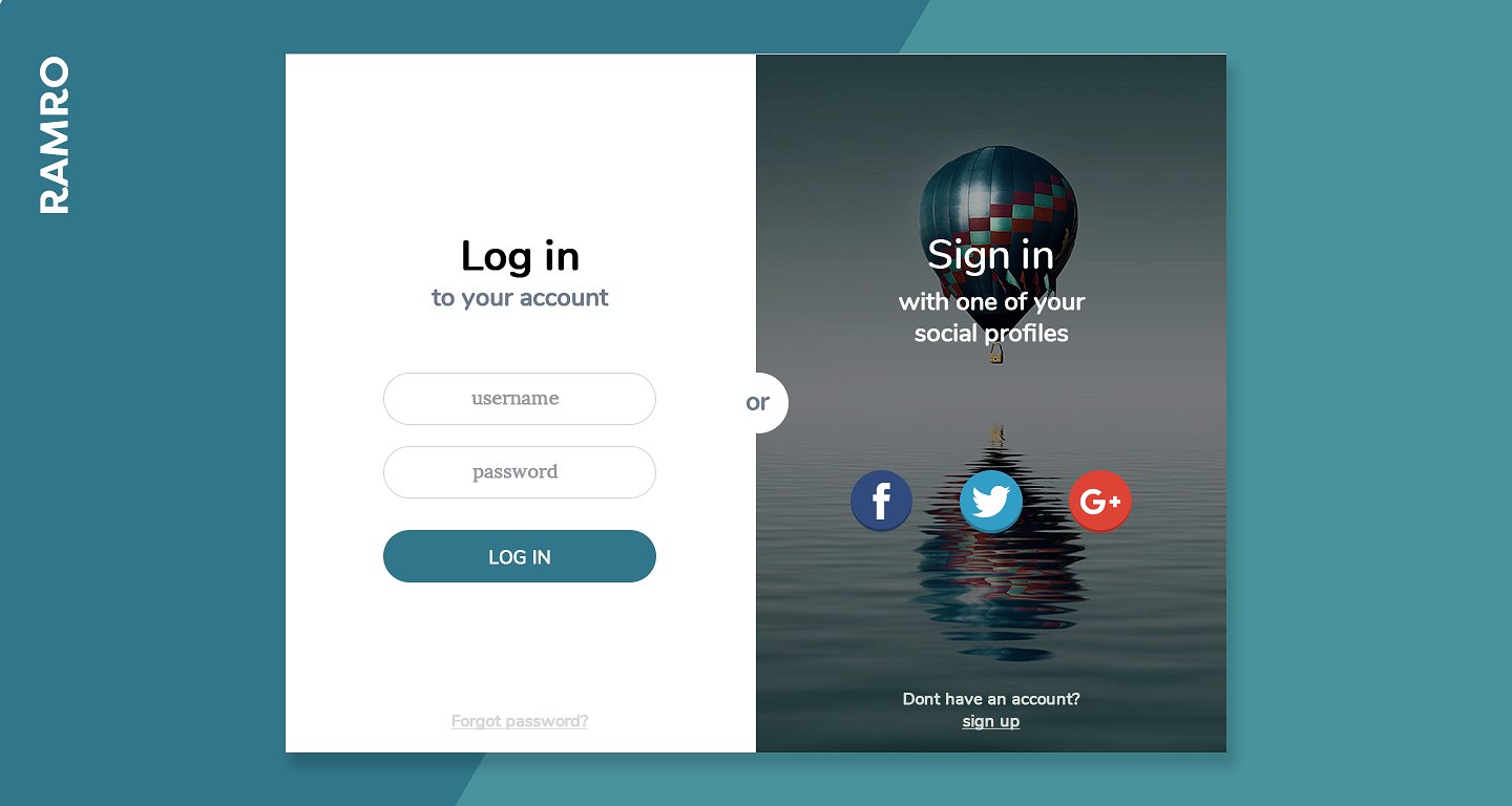 网站注册登录界面模板 Ramro Web UI Kit – Login/Signups插图(1)
