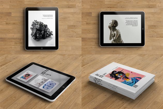 多视角杂志画册样机 Print and Screen Magazine Mockups插图(1)