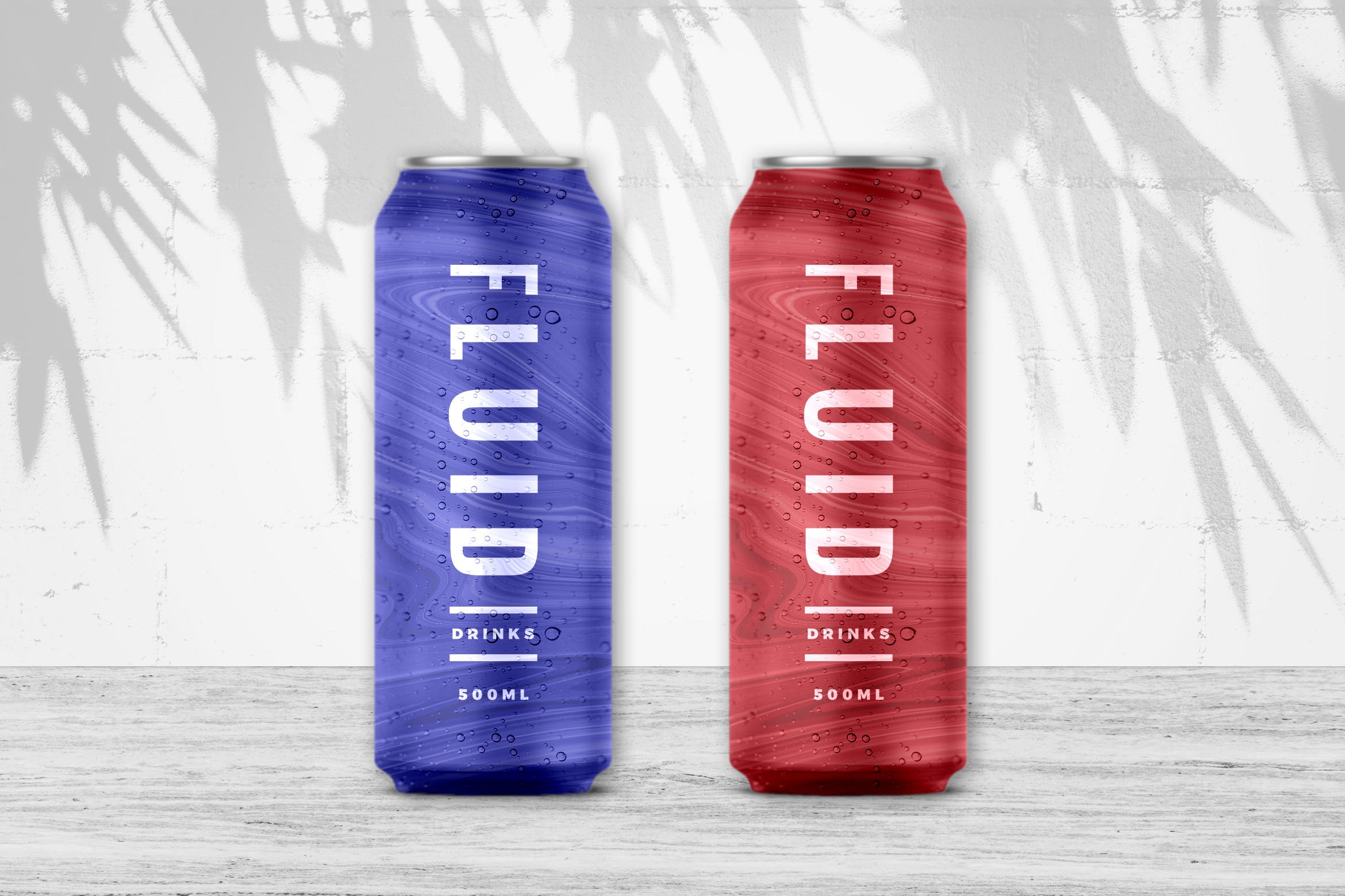 果汁易拉罐罐头设计效果图样机 Juice Can Mockup插图