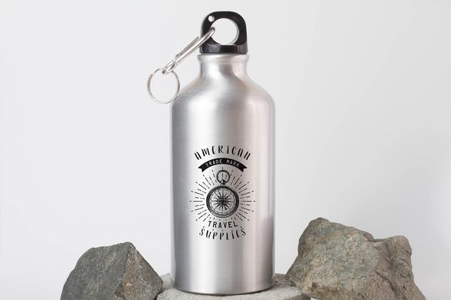 钢本色运动水杯样机展示模板 Sport Bottle Mock Up插图(3)