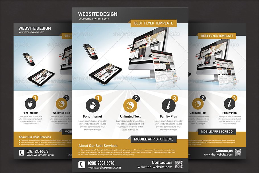 企业商业宣传传单模板合集 Corporate Business 8 Flyer Bundle插图(3)