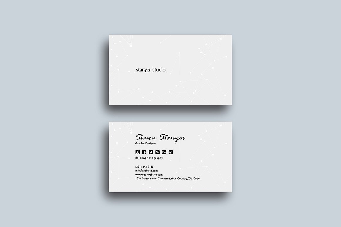 30个时尚高端的名片卡片邀请函请柬设计模板插图(21)