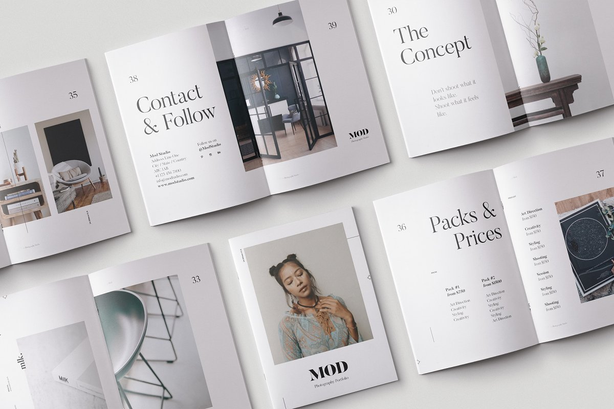 Mod时尚摄影作品图册设计模板插图(5)