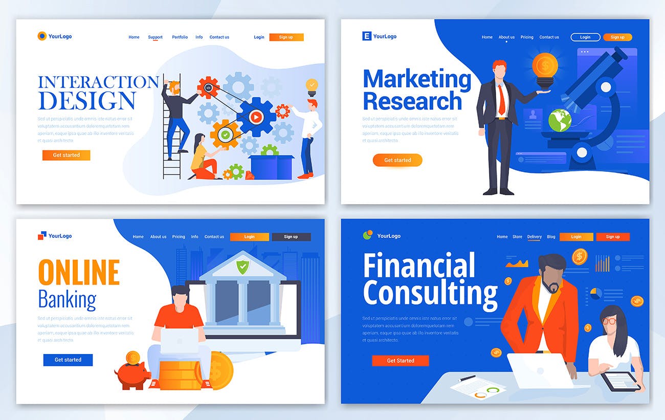 现代设计风格网站着陆页设计模板超级合集 BIG Collection of Landing page templates插图(3)