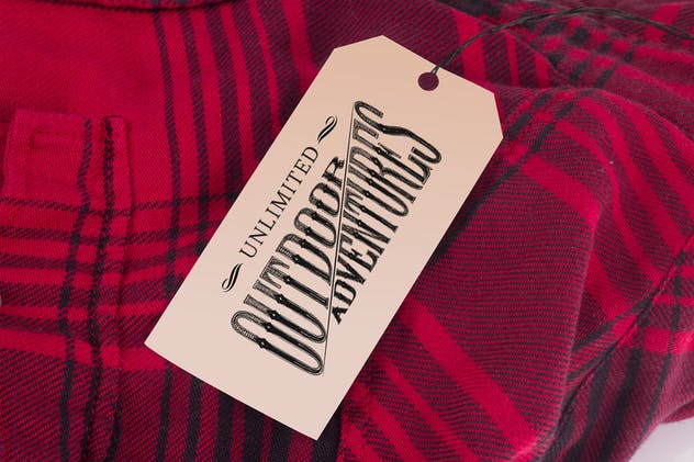 服装吊牌标签设计效果图样机素材库精选 Clothing Label Tag Mock Up插图(4)