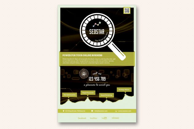 SEO数字营销服务传单设计模板 SEO Star Flyer插图(4)