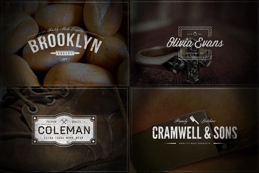 复古英文Logo模板-Vol.4  Vintage Logos – Volume 4插图