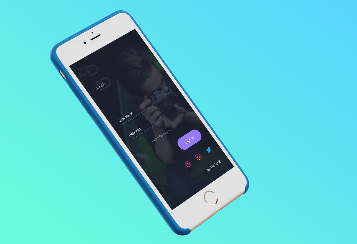 APP注册登录界面设计SKETCH模板 B SignIn – Sketch Ui插图(4)