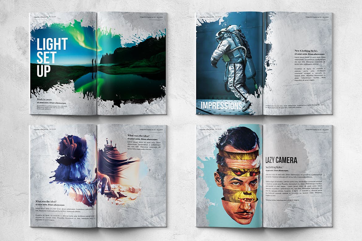 艺术创作作品集/作品画册设计模板 Artist Portfolio – A4 & US Letter – 28 pgs插图(1)