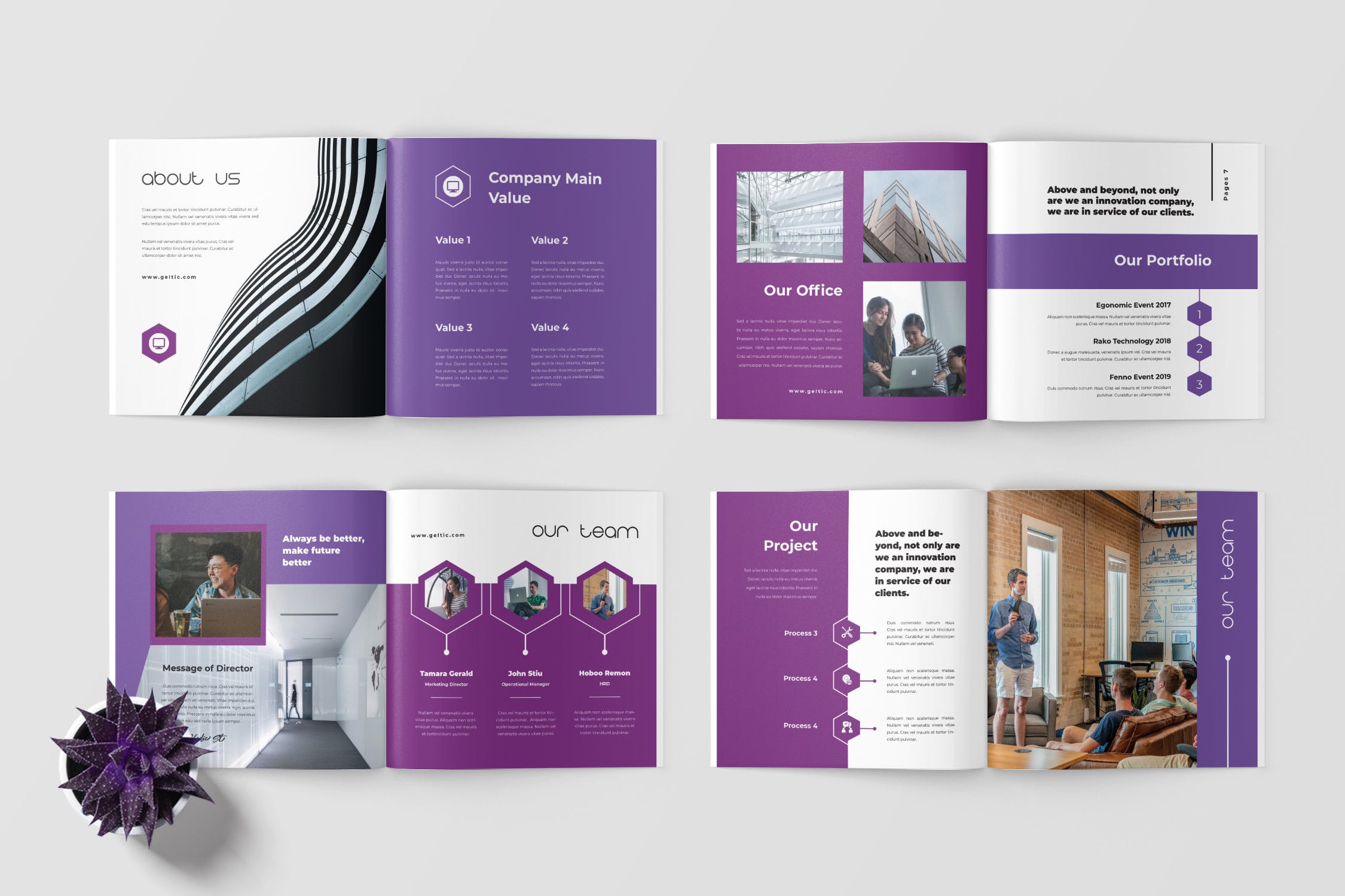 企业业务宣传折页宣传册设计模板 Geltic – Business Portfolio Template插图(3)