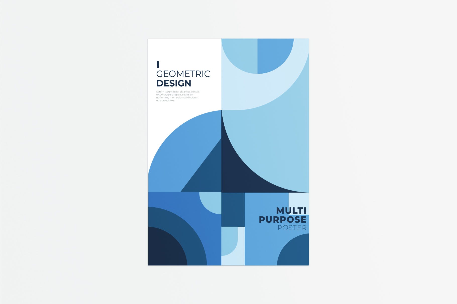 创意几何图形背景宣传单设计模板v4 Creative Geometric Flyer插图(1)