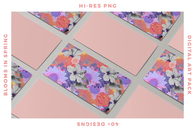 梦幻春天花卉图案纹理合集 Blooms in Spring插图(5)