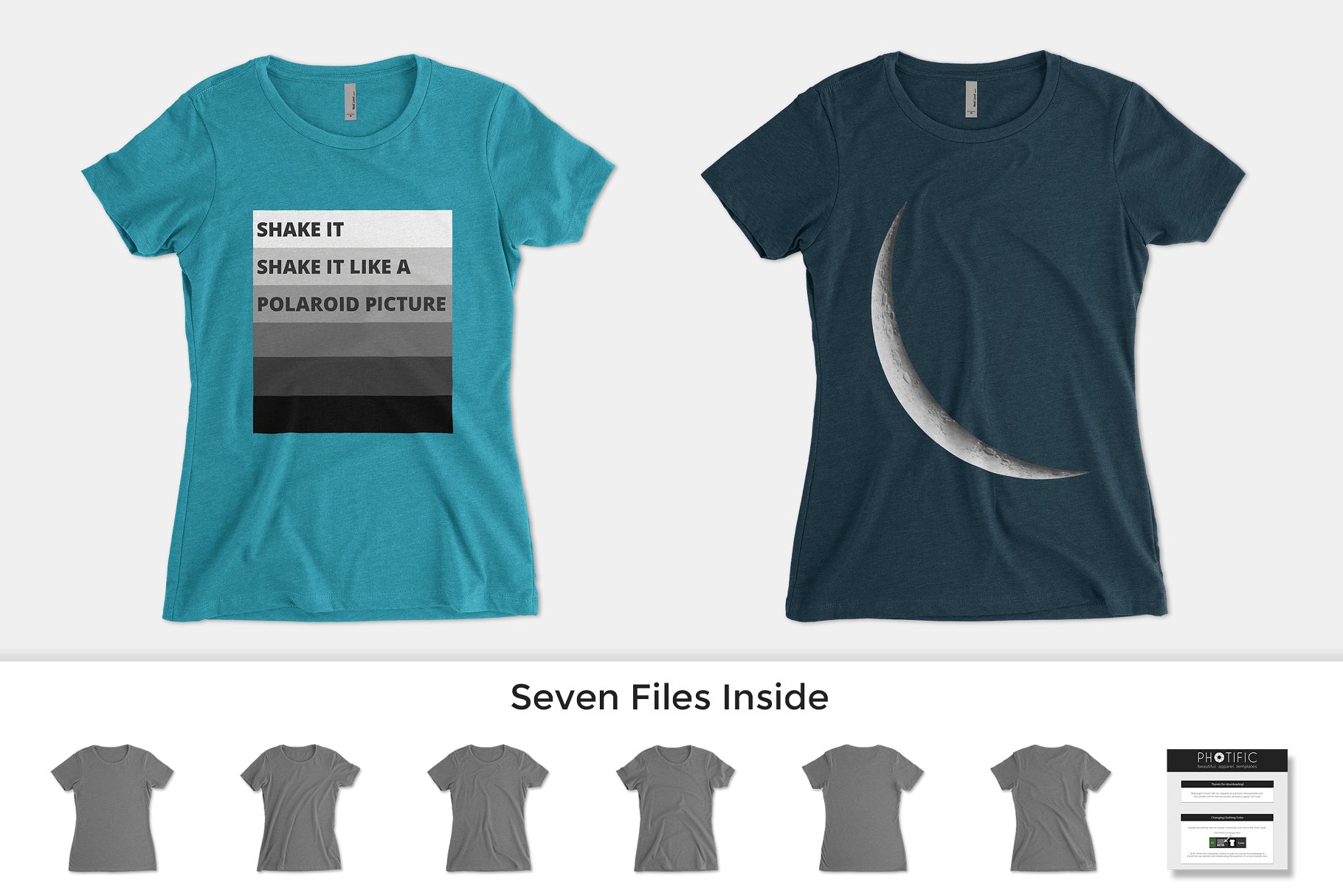 女士收腰T恤样机模板 Next Level 6610 Women’s CVC Tee插图(3)