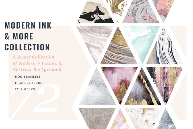 现代墨水纹理素材 Modern Ink & More Backgrounds插图
