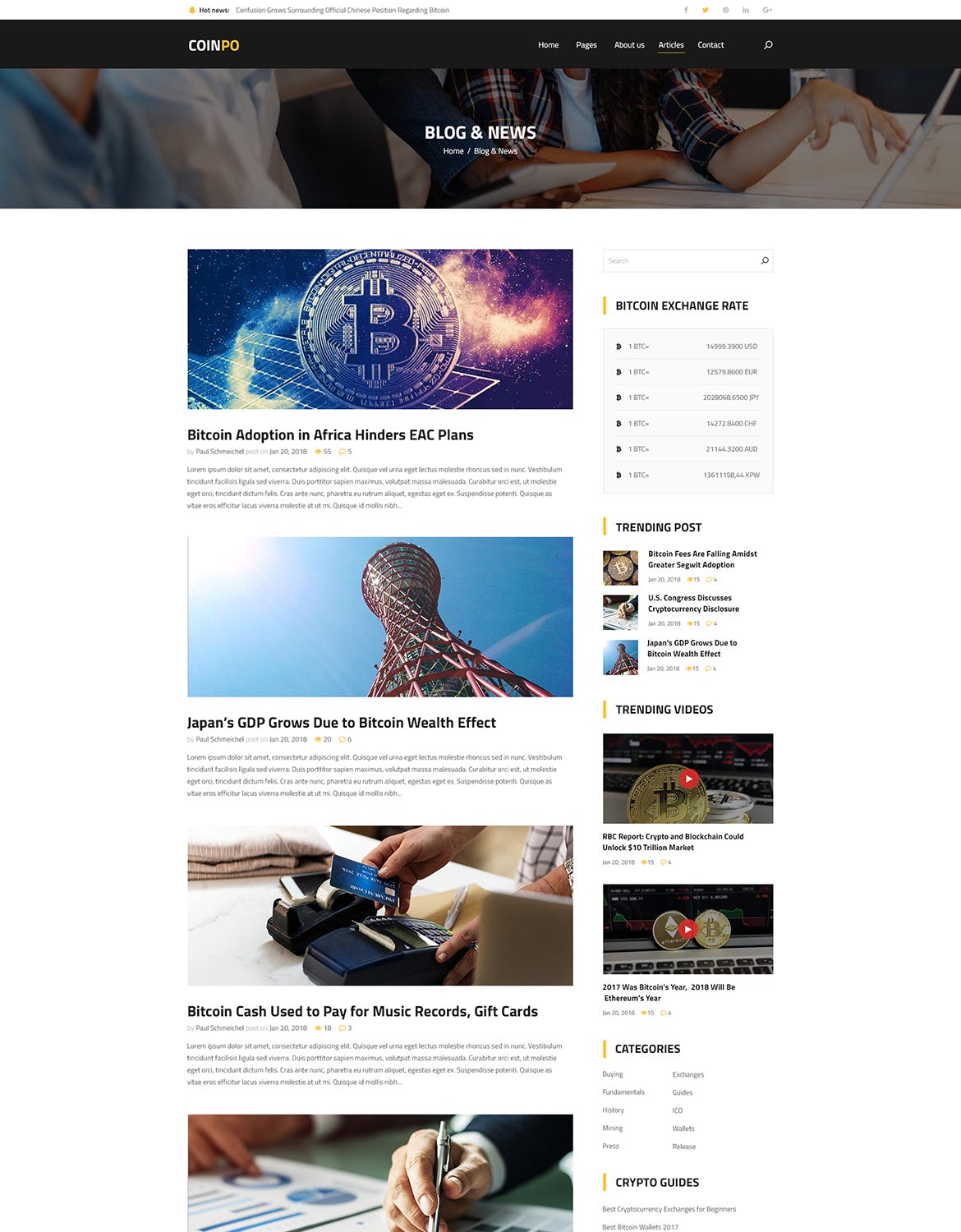 比特币/加密货币主题网站设计PSD模板 Coinpo | Bitcoin & Crypto Currency PSD Template插图(10)