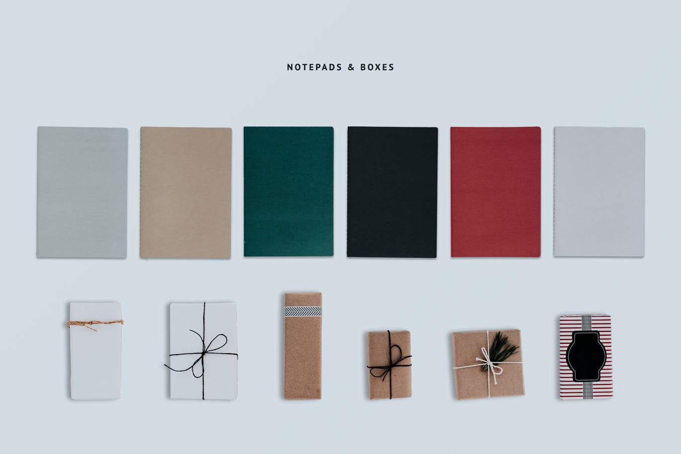 简约时尚的礼物礼品礼盒场景VI样机展示模型mockups插图(9)