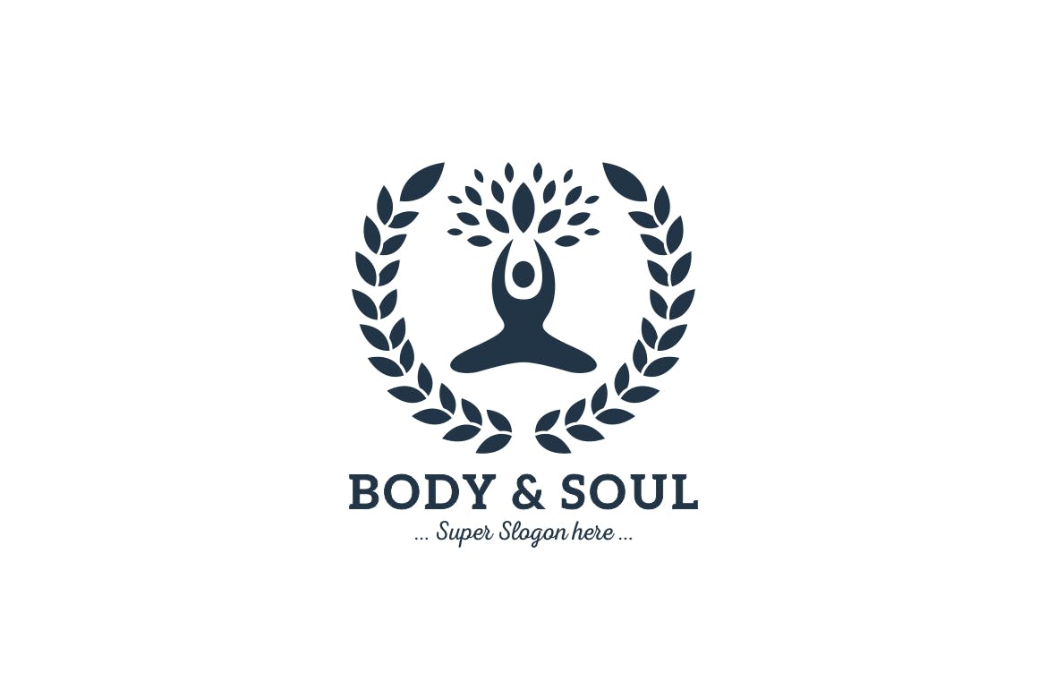 健康养生主题曼陀罗图形Logo设计素材库精选模板 Wellness Logo插图(2)