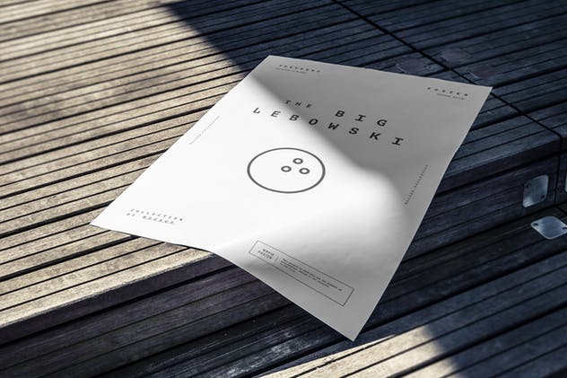 红砖墙海报张贴效果展示样机模板 Urban Poster Mock-up插图(1)