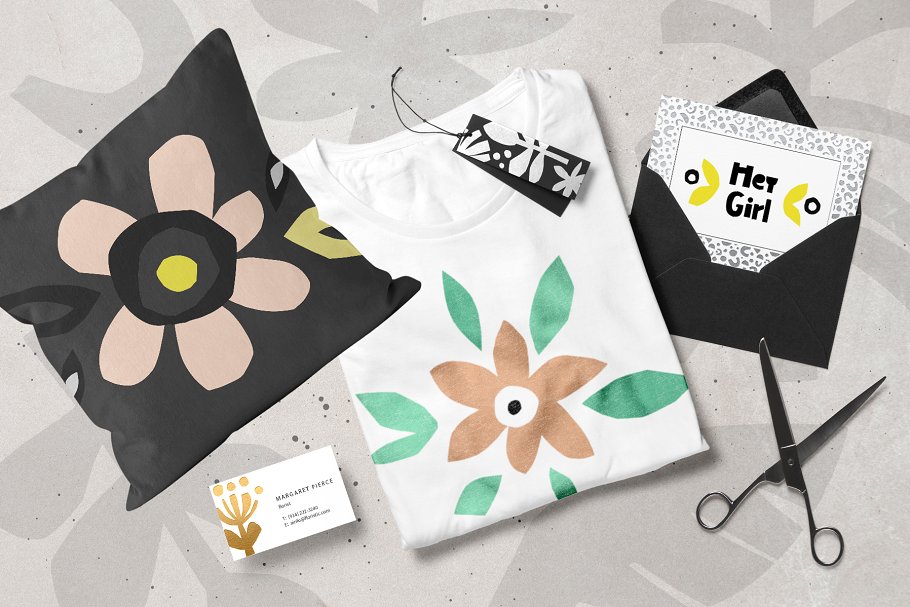 400+剪纸花卉元素 426 Cutout Floral Elements: PNG, EPS插图(10)