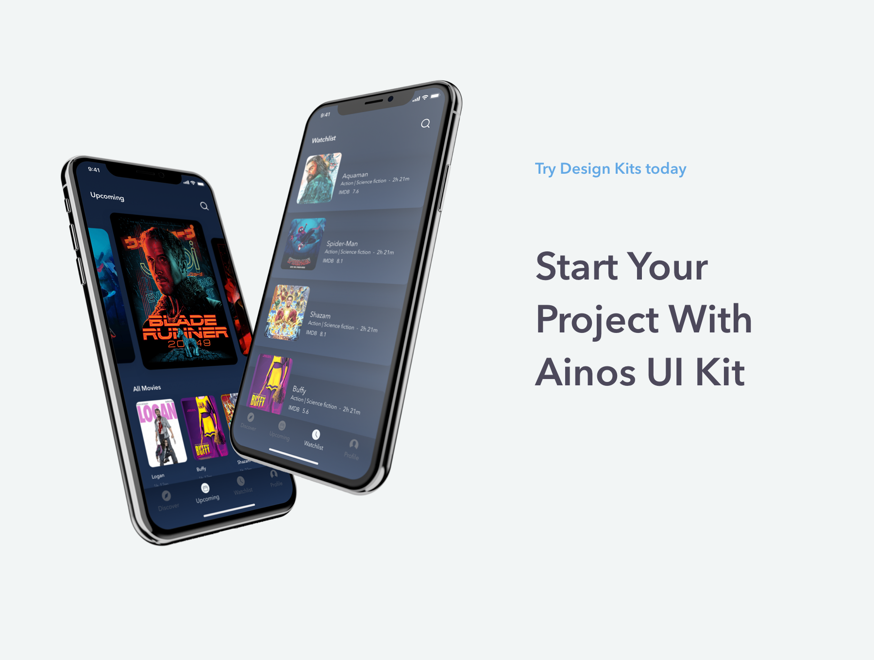 素材库下午茶：电影订座订票APP UI KIT套装模板插图(2)