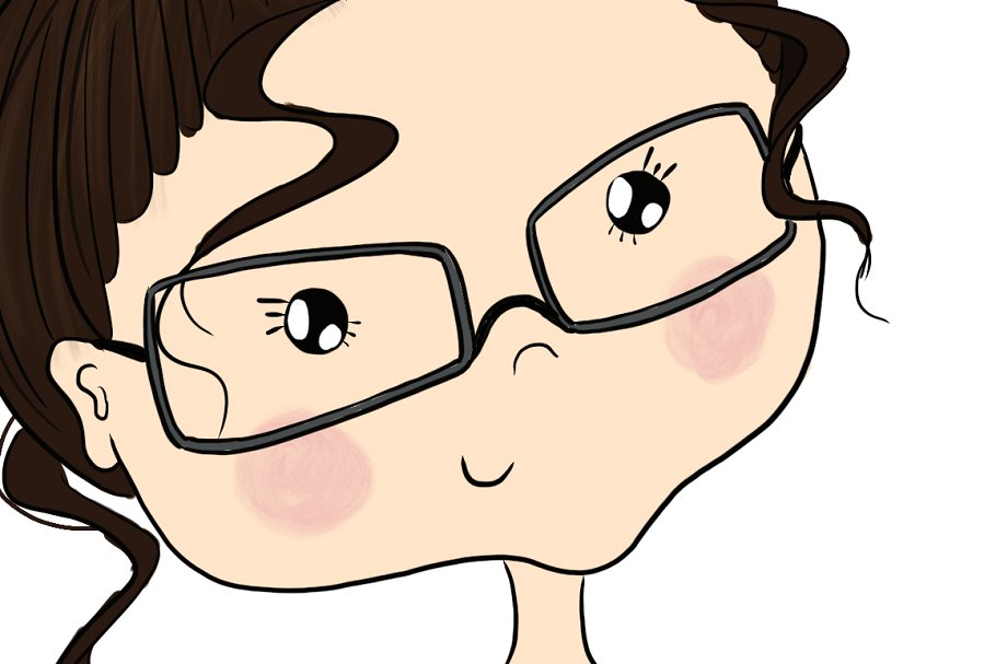 深色头发可爱卡通女孩剪切画 Cute Girls Brunette hair Clipart插图(1)