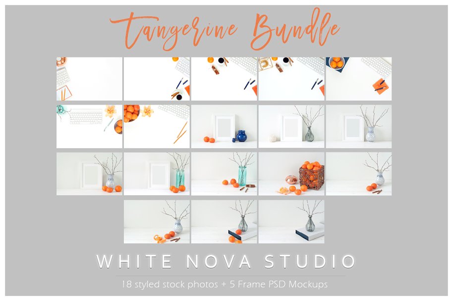 橙子水果摆设场景样机模板 Tiffany and Orange Bundle插图(4)