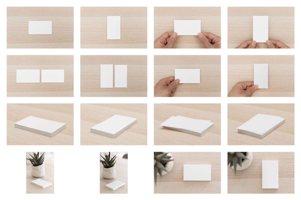 16个极简主义的名片设计VI样机展示模型mockups插图(1)