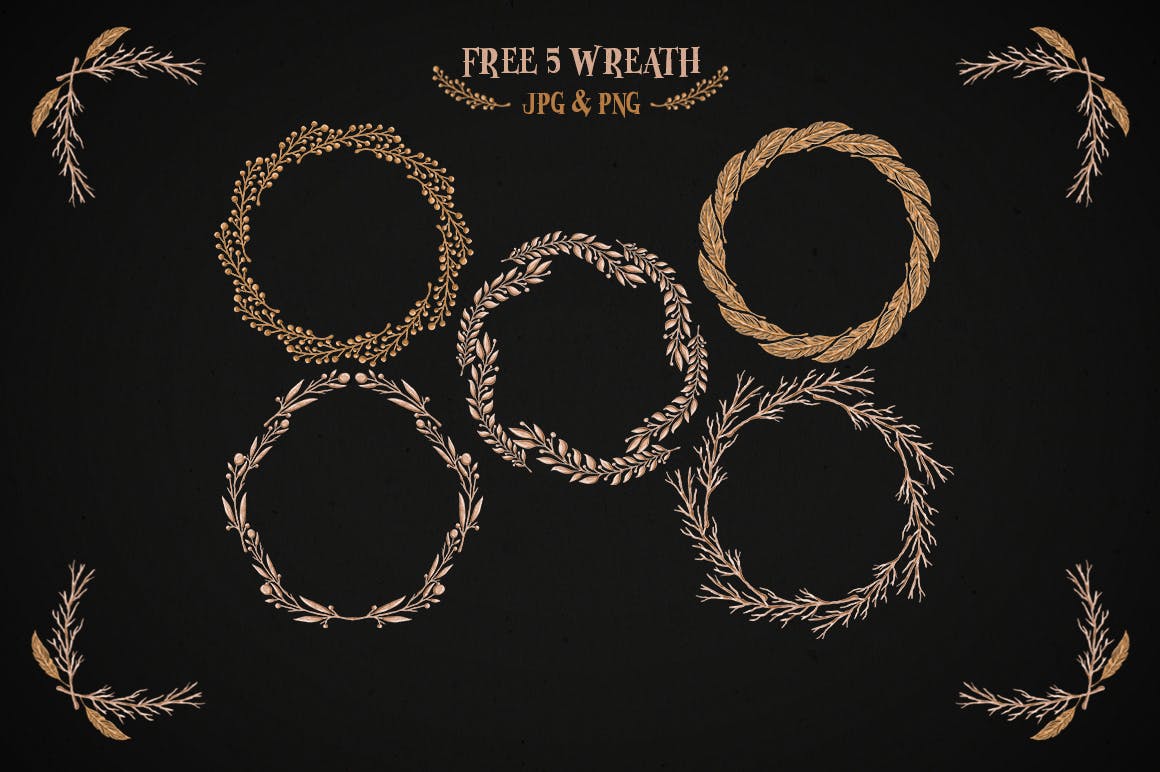 圣诞气氛装饰手绘矢量图案设计素材 Christmas Vibes插图(4)