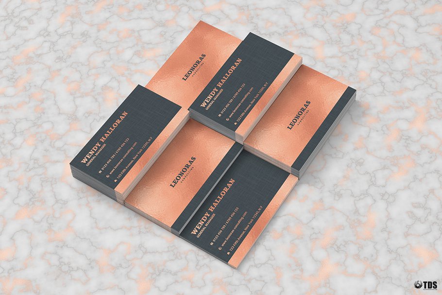 玫瑰金企业品牌标识文具套装PSD模板 Rose Gold Corporate Identity PSD插图(5)