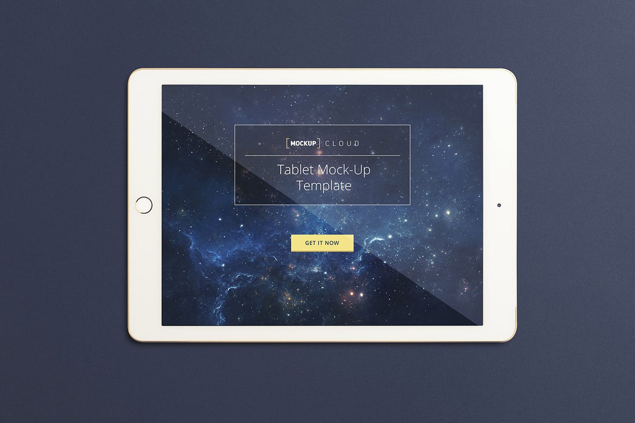 单色背景平板电脑UI设计展示素材库精选样机 Tablet Mockup Set插图(1)