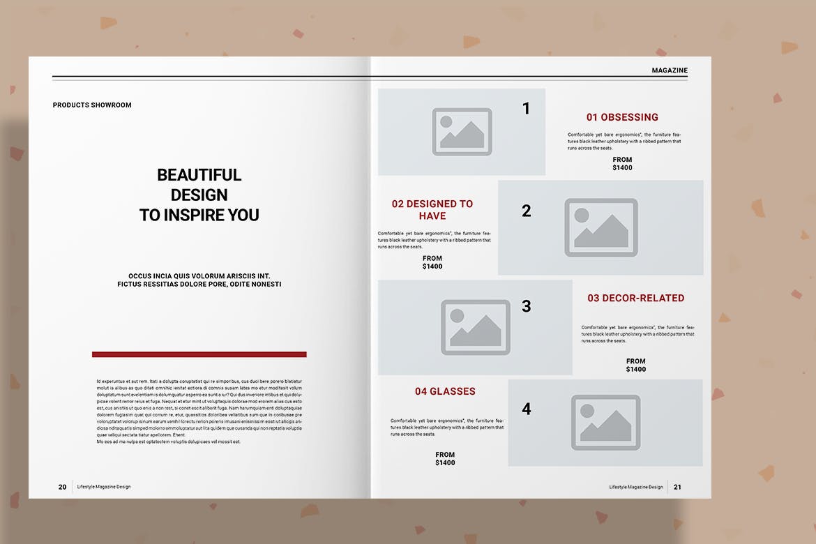 红色封面杂志版式设计模板 Red Magazine插图(11)