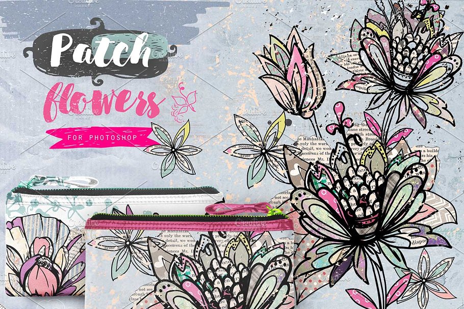 极力推荐：超级矢量花卉素材库 VECTOR LAB "FLORAl&VINTAGE"插图(1)