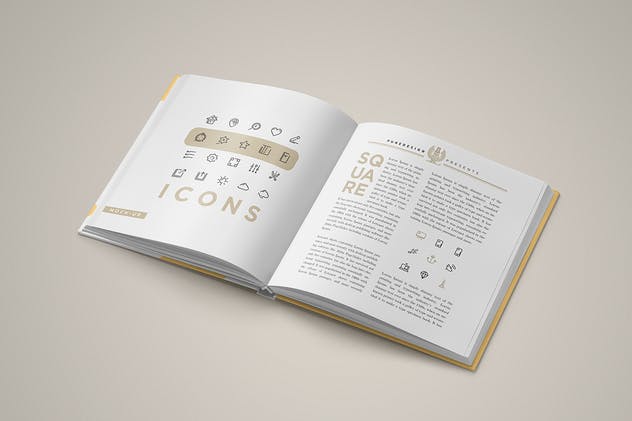 方形精装图书样机模板V2 Square Book Mock-Up 2插图(3)