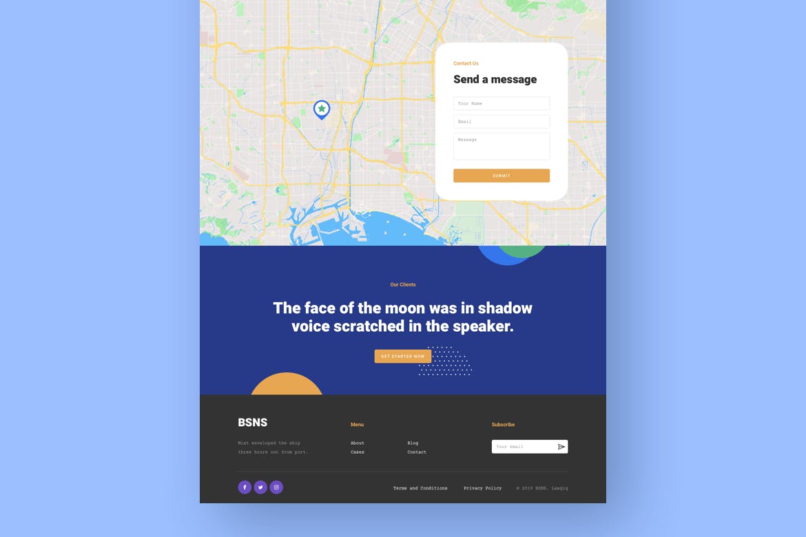 企业品牌官网响应式网页设计素材库精选模板 Corporate Business Responsive Template插图(4)
