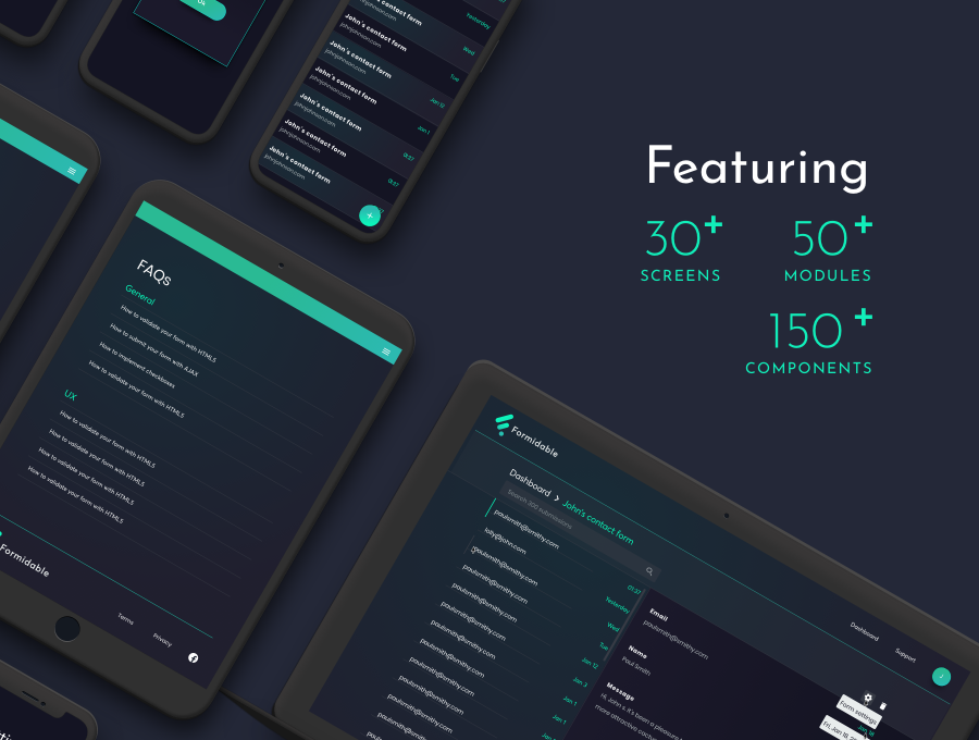 素材库下午茶：FAQ客服服务类响应式网盘模板下载[PSD,Sketch]插图(5)
