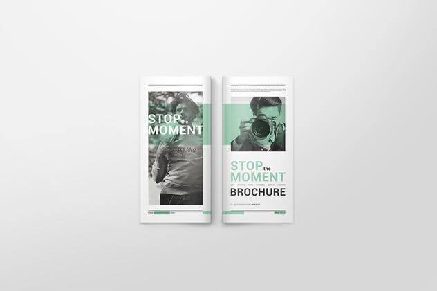 DL双折页传单宣传册样机模板V2 DL Bifold Brochure Mockups 02插图(6)