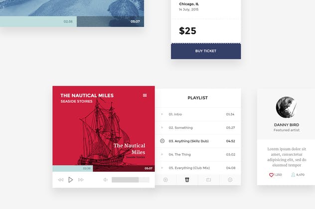现代简约风卡片式网站UI设计模板 Harbor UI Kit插图(1)