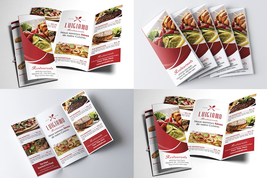 40款西式饮食菜单传单模板合集 Restaurant Menu Bundle插图(8)