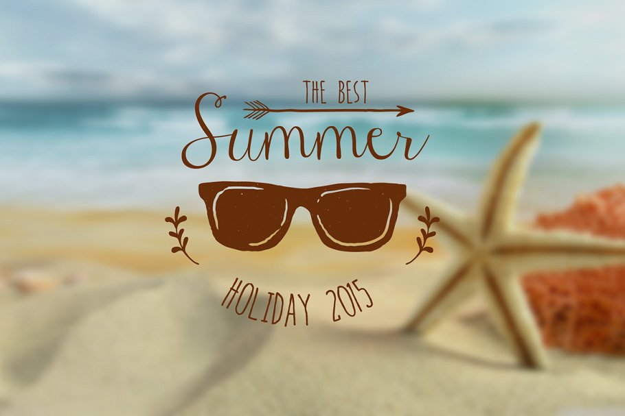 20个夏季海洋岛屿生物元素徽章 20 Summer Badges插图(4)