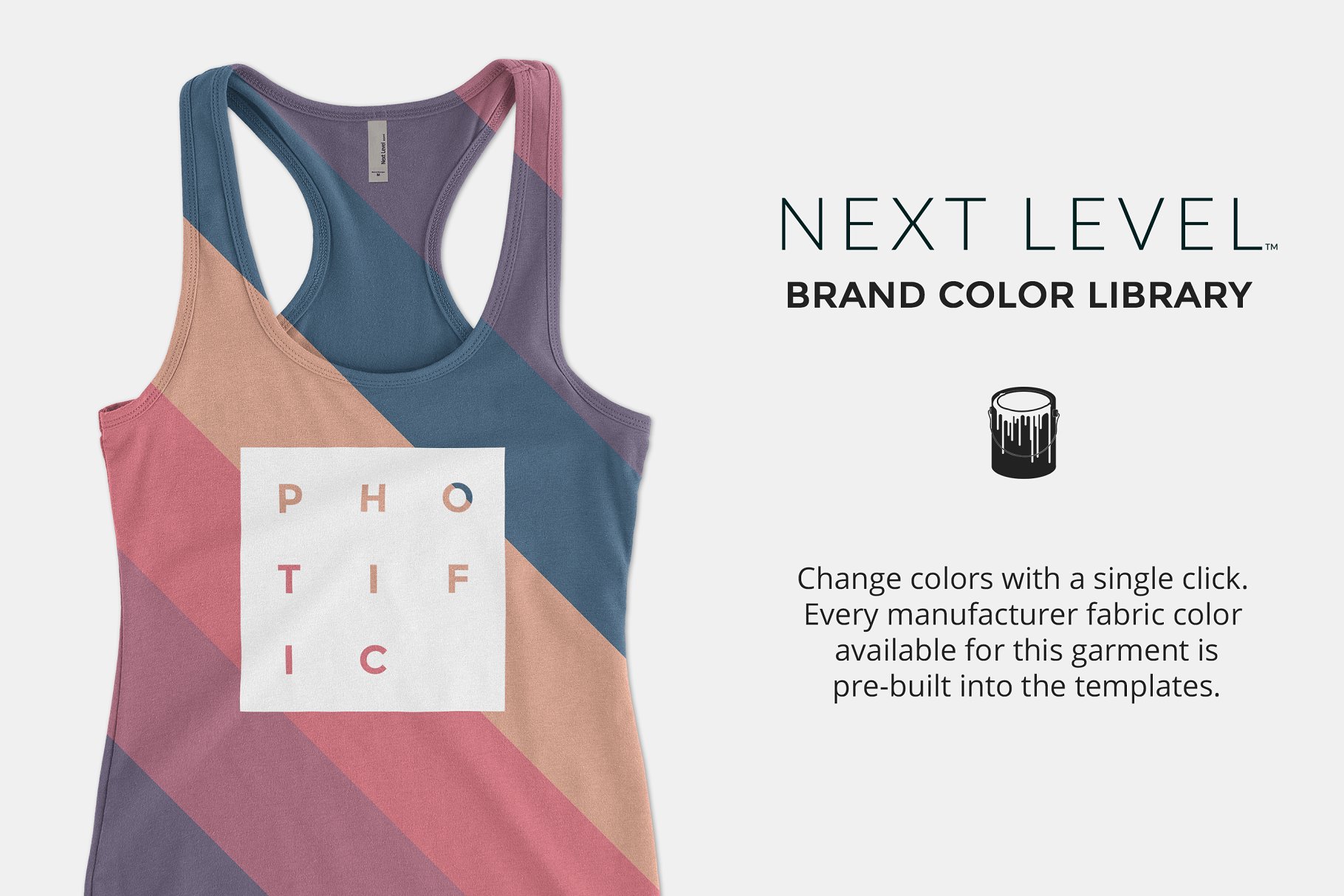 毛织背心运动衫样机 Next Level 6633 The Jersey Racerback插图(4)